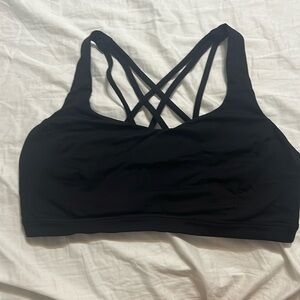 Lululemon black crossing sports bra